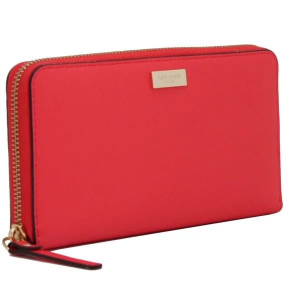 Kate Spade Newbury Lane Red Zip Around Wallet - Picture 15 of 15